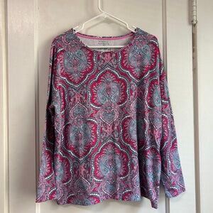Women’s Talbots Paisley Blouse - Size 2X